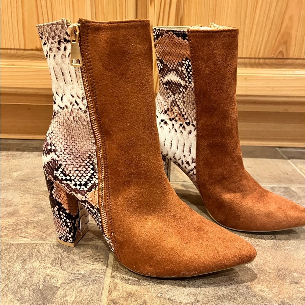 Snakeskin Booties